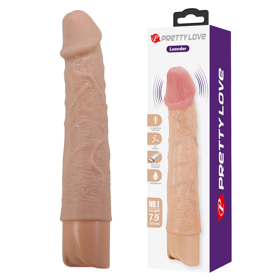 PRETTY LOVE - LEANDER VIBRATEUR FLEXIBLE ET RÉALISTE POUR LEVIER