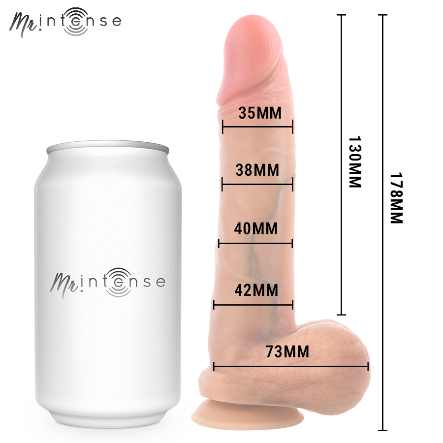 MR INTENSE - GARY S PÉNIS EN SILICONE ULTRA-RÉALISTE AVEC TESTICULES 17,8 CM -Ø- 4,2 CM