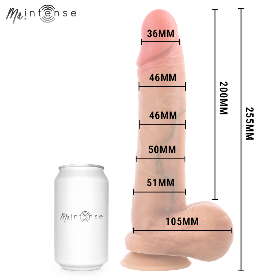 MR INTENSE - GARY XL PÉNIS EN SILICONE ULTRA-RÉALISTE AVEC TESTICULES 25,5 CM -Ø- 5,1 CM