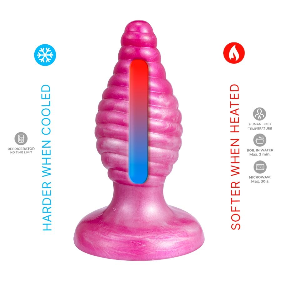 SILEXD - CHERRY PLUG ANAL FANTASY EN SILICONE LIQUIDE THERMORÉACTIF ROSE 9,2 CM