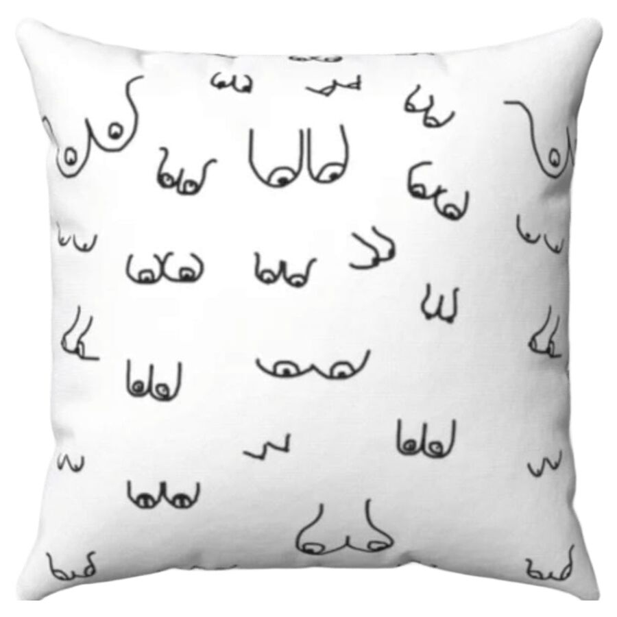 DIABLO PICANTE - COUSSIN DE SEINS 30 X 30 BLANC