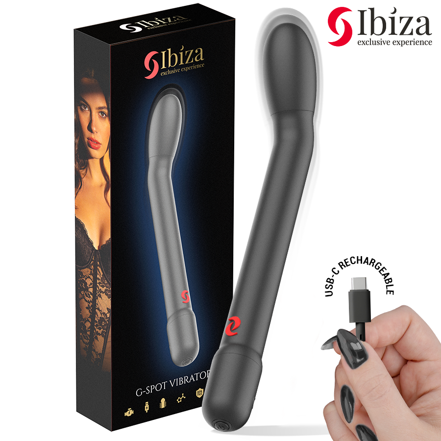 IBIZA - VIBRATEUR POINT G NOIR AVEC VIBRATION
