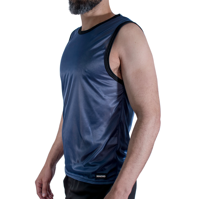 MACHO - T-SHIRT BLEU MARINE TAILLE S/M