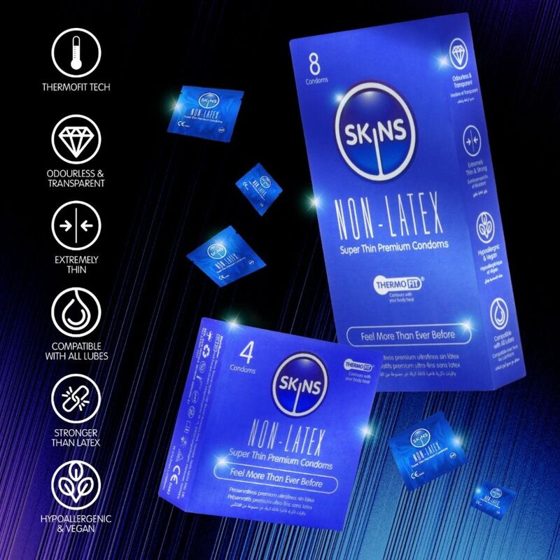SKINS - LOT DE 4 PRÉSERVATIFS SANS LATEX