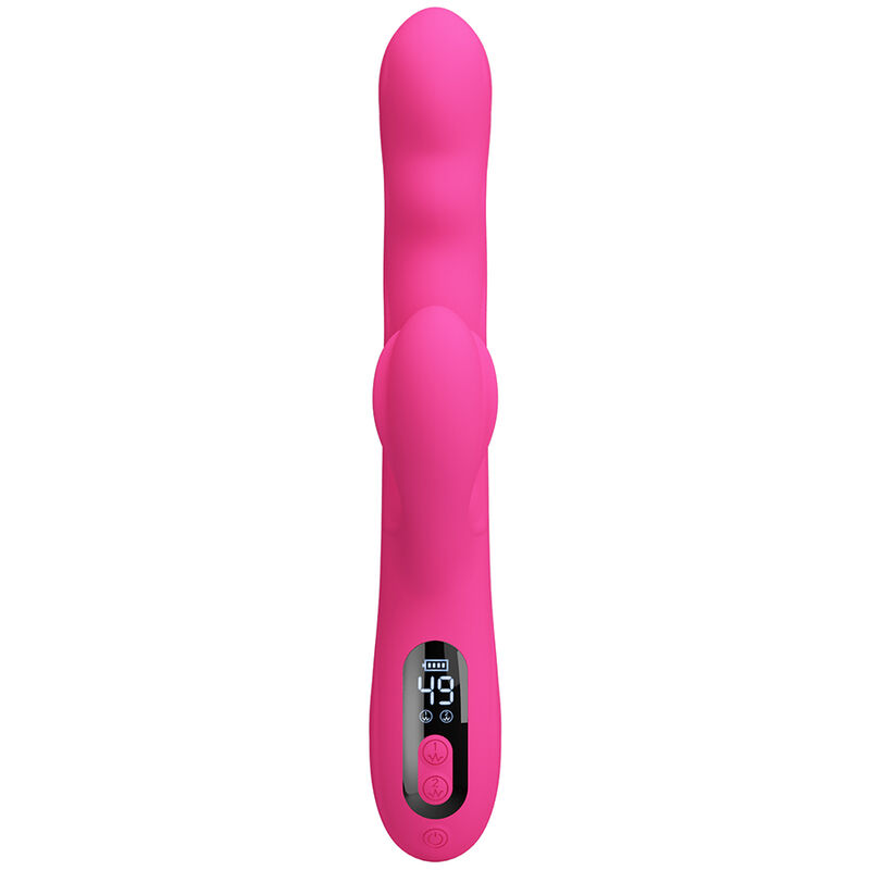 PRETTY LOVE - VIBRATEUR LAPIN MULTIFONCTION WINTERS AVEC AFFICHAGE LED ROSE