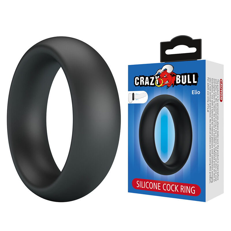 CRAZY BULL - ELIO ANNEAU PÉNAL EN SILICONE NOIR