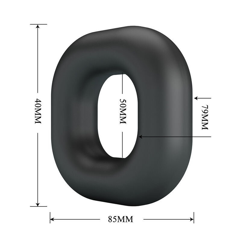 CRAZY BULL - WALDEN ANNEAU PÉNAL EN SILICONE SUPER DOUX NOIR