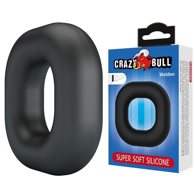 CRAZY BULL - WALDEN ANNEAU PÉNAL EN SILICONE SUPER DOUX NOIR
