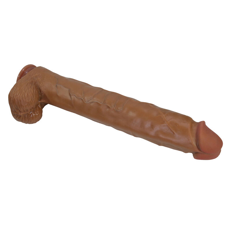 PRETTY LOVE - PAT GODEMICHET FLEXIBLE RÉALISTE AVEC VENTOUSE 40 CM -Ø- 6 CM MARRON