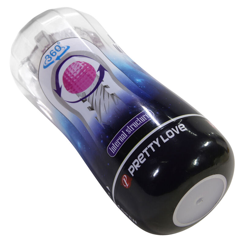 PRETTY LOVE  - COUPE DE MASTURBATION TEXTURÉE À 360° TRANSPARENTE