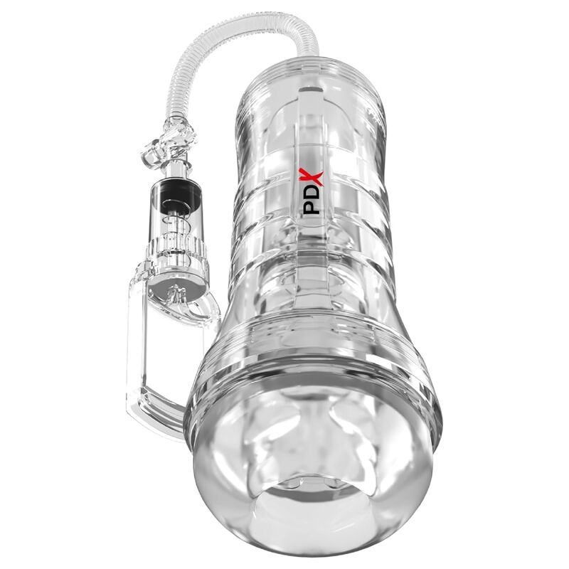 PDX ELITE - VIEWTUBE VAC XXL MANGE TRANSPARENTE AVEC POMPE DASPIRATION 27,3 CM
