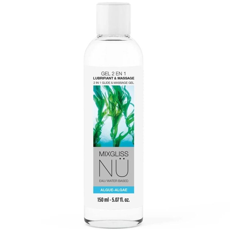 MIXGLISS - GEL LUBRIFIANT ET DE MASSAGE 2 EN 1 À BASE DEAU, ALGUES NURU, 150 ML