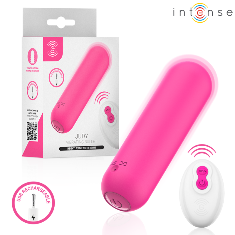 INTENSE - JUDY VIBRANTE RECHARGEABLE AVEC TÉLÉCOMMANDE ROSE