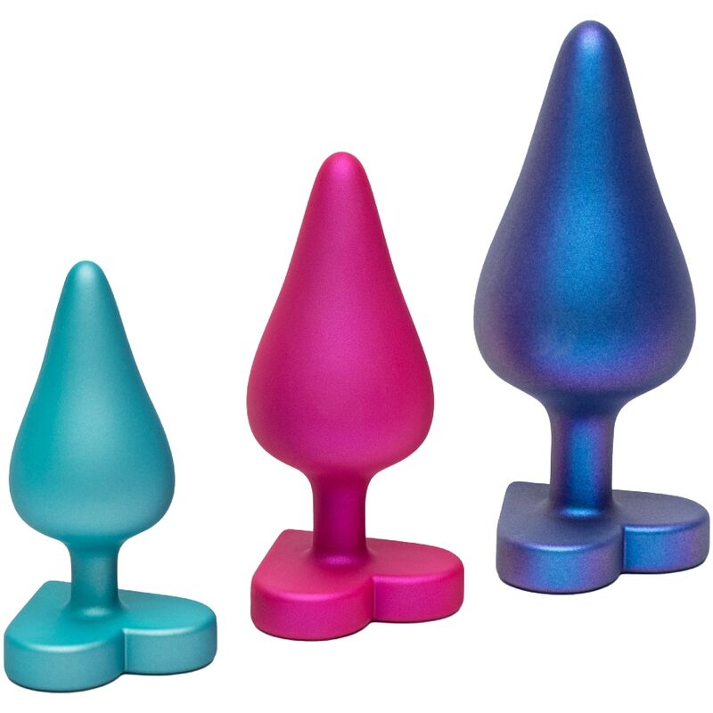 ROMP - KIT DENTRAÎNEMENT ANAL LUSTER TAILLES S/M/L AVEC BASE EN FORME DE CŒUR