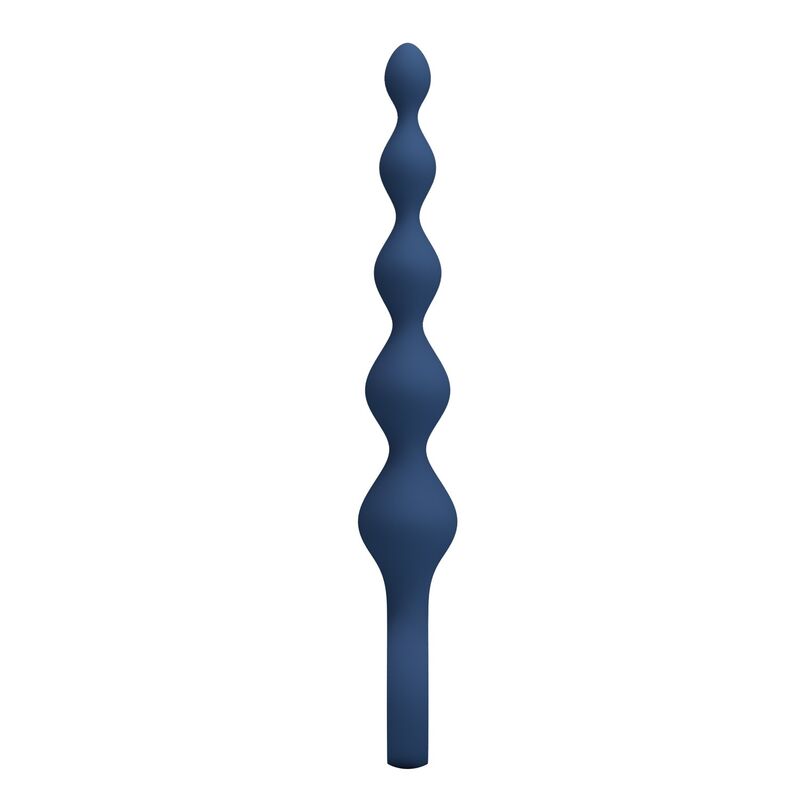 MR PLAY - PERLES ANALES EN SILICONE BLEU ET PLUG ANAL 20,4 CM