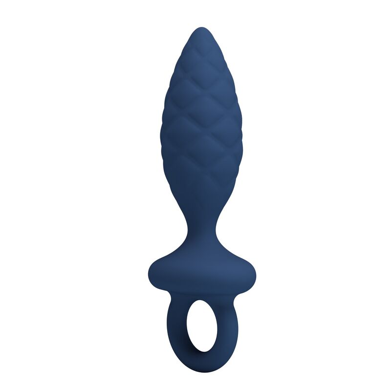 MR PLAY - PLUG ANAL TEXTURÉ AVEC ANNEAU BLEU S