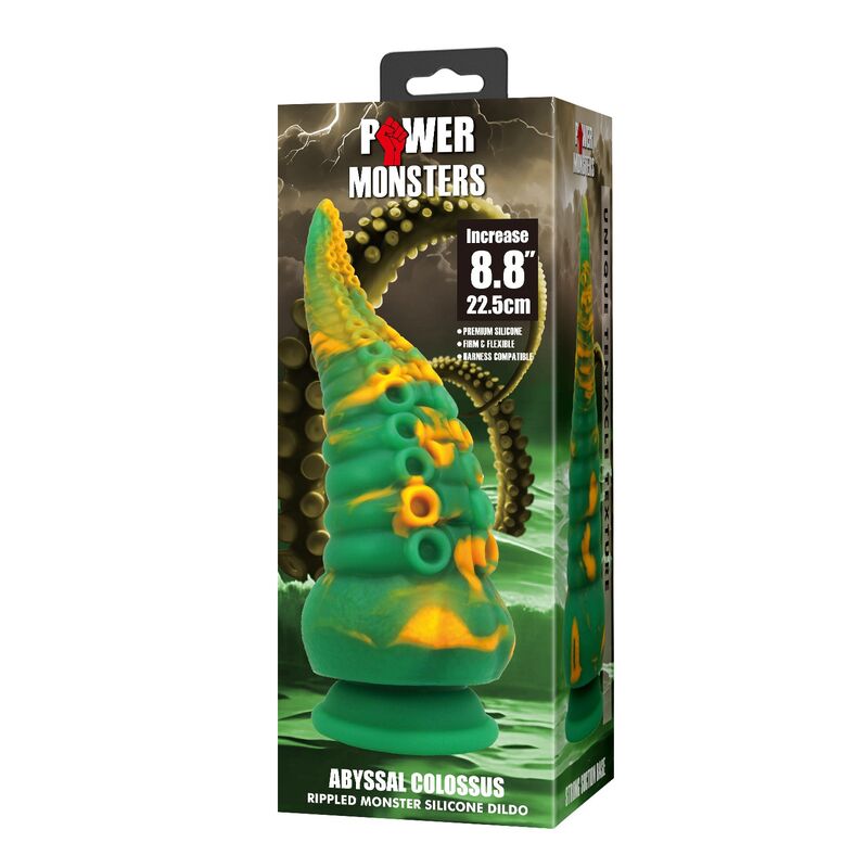 POWER MONSTERS - ABYSSAL COLOSSUS BICOLOR FANTASY GODEMICHET EN SILICONE 22,5 CM Ø 6 CM