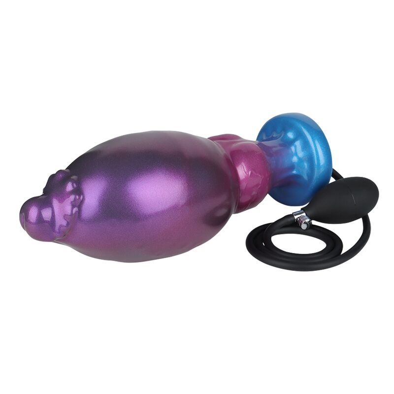 POWER MONSTERS - RIFT TITAN BICOLORE GONFLABLE EN SILICONE FANTASTIQUE 24 CM Ø 5 CM
