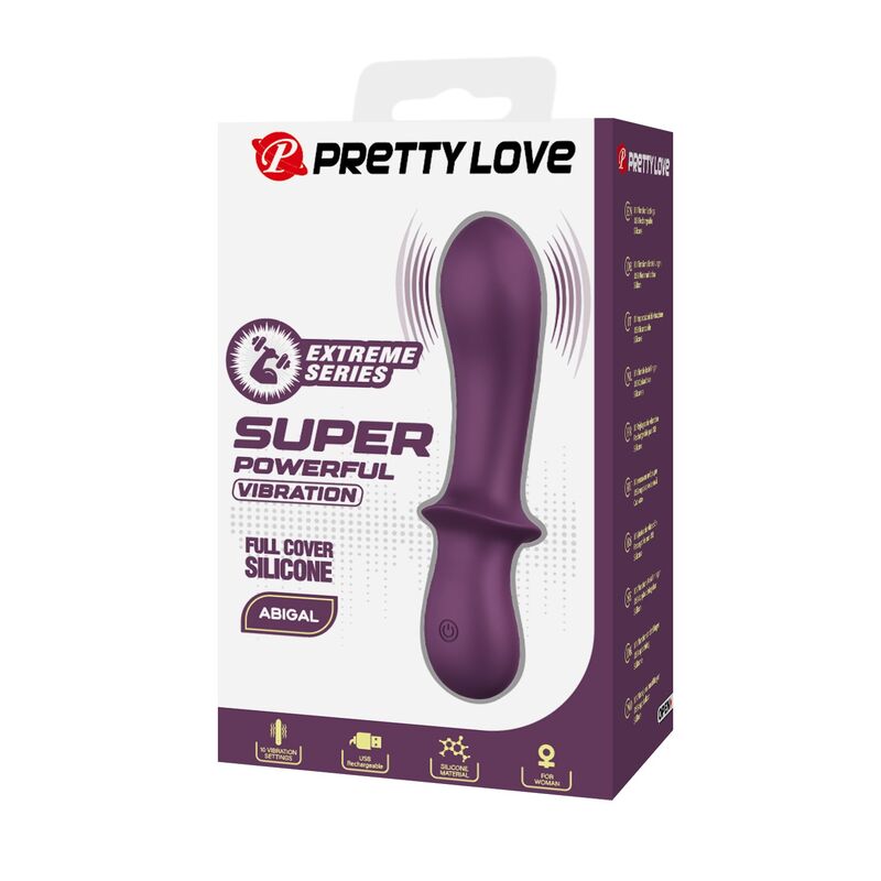 PRETTY LOVE - VIBRATEUR RECHARGEABLE ABIGAIL 10 FONCTIONS VIOLET