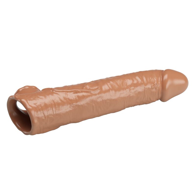 PRETTY LOVE - MANCHON DEXTENSION DE PÉNIS AJUSTABLE 26 CM Ø 4 CM NATUREL