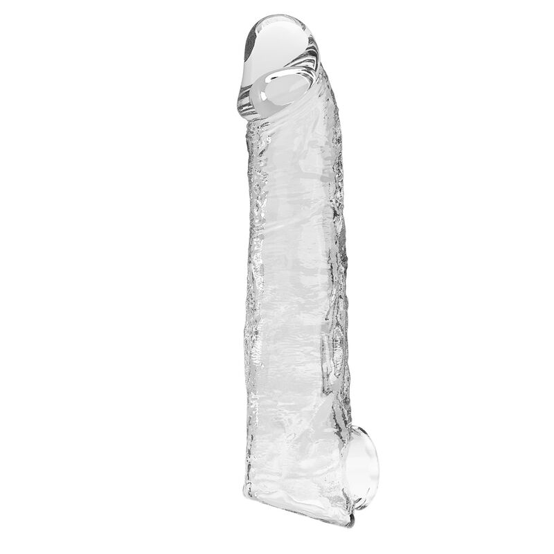 PRETTY LOVE - MANCHON DEXTENSION DE PÉNIS AJUSTABLE 26 CM Ø 4 CM TRANSPARENT