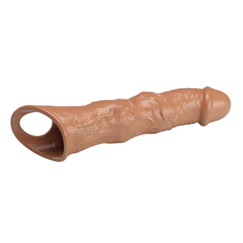 PRETTY LOVE - MANCHON DEXTENSION PÉNIENNE AJUSTABLE 28 CM Ø 4,5 CM MARRON