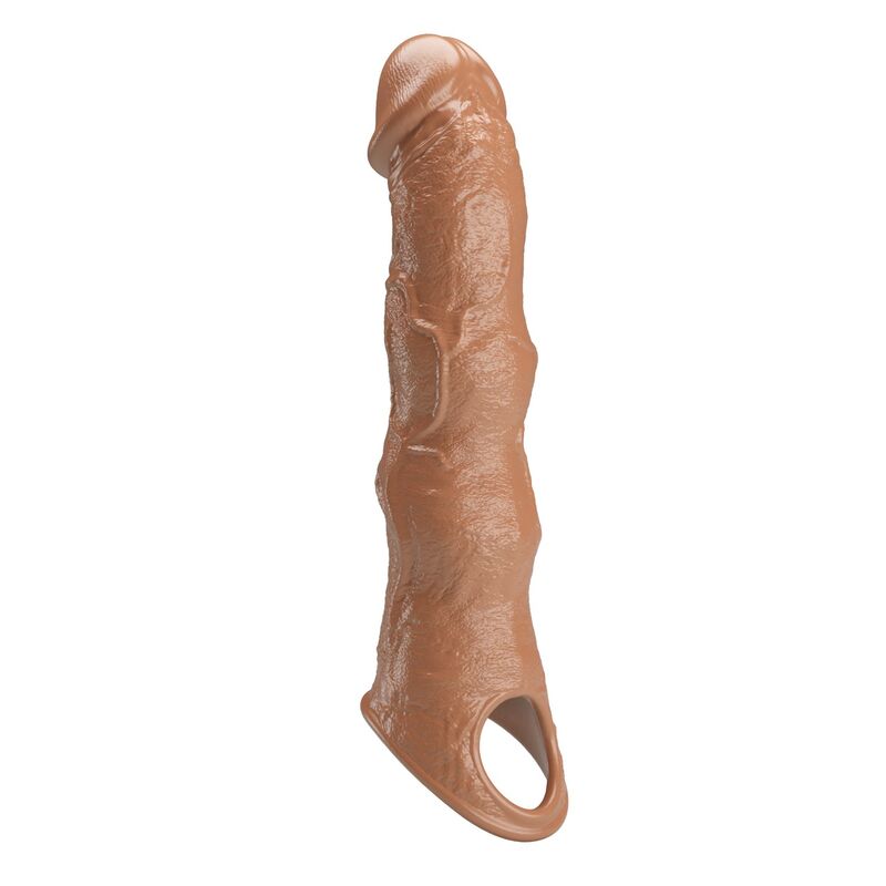 PRETTY LOVE - MANCHON DEXTENSION PÉNIENNE AJUSTABLE 28 CM Ø 4,5 CM MARRON