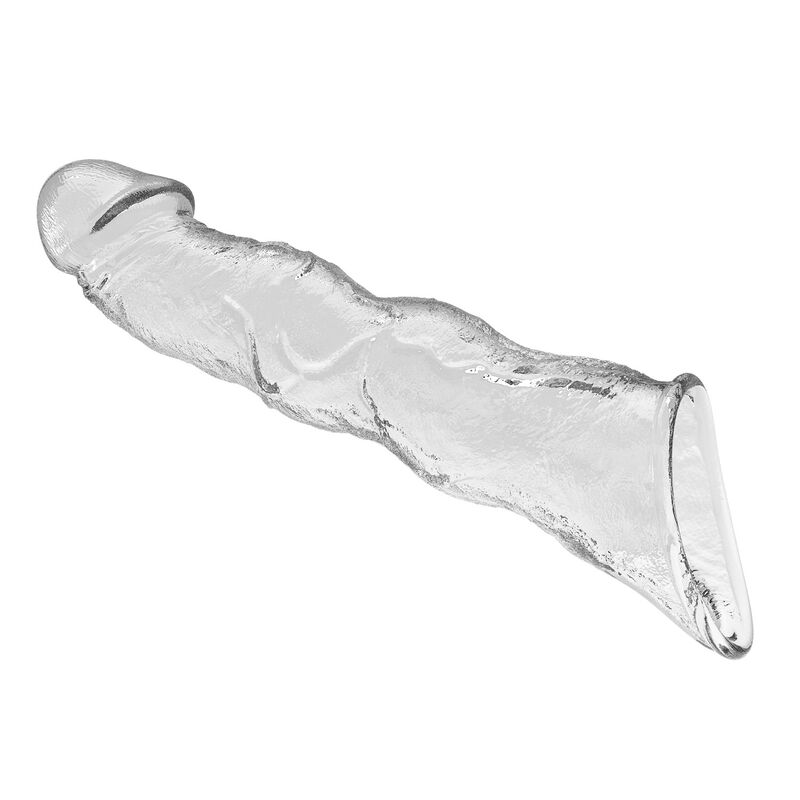 PRETTY LOVE - MANCHON DEXTENSION PÉNIENNE AJUSTABLE 28 CM Ø 4,5 CM TRANSPARENT