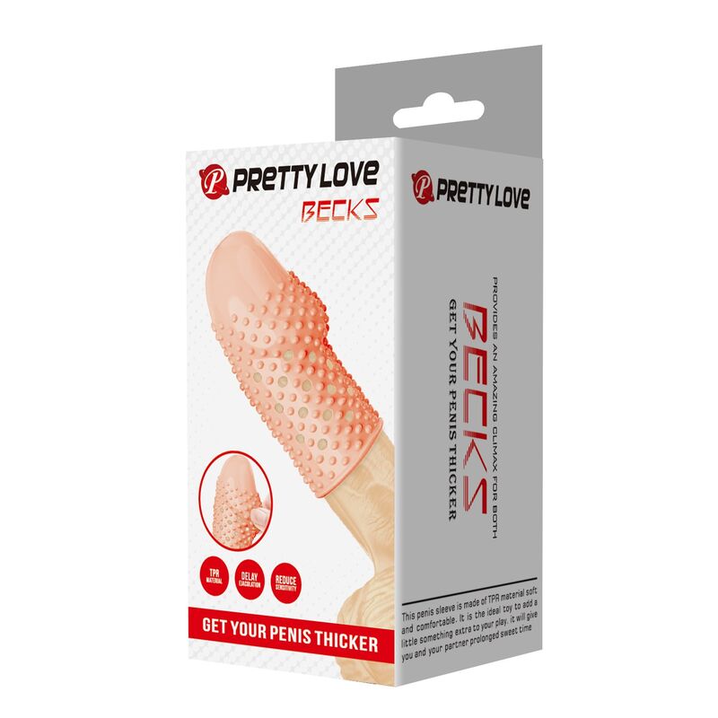 PRETTY LOVE - MANCHON PÉNIS POUR GEEK - GAGNEZ EN ÉPAISSEUR - COULEUR NATURELLE