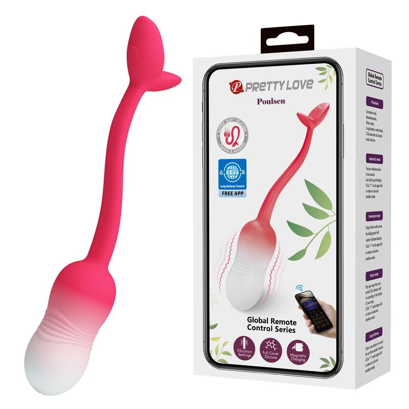 PRETTY LOVE - ÅUF VIBRANT CONTRÃ”LABLE PAR APPLICATION PULSEN 12 FONCTIONS RECHARGEABLE PAR USB ROSE