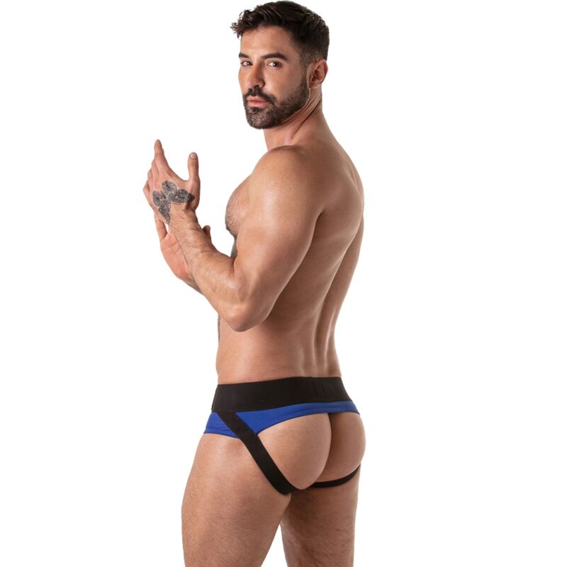 LOCKER GEAR - SLIP DE SPORT À CEINTURE LARGE BLEU S