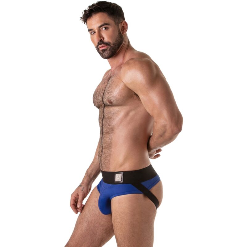 LOCKER GEAR - SLIP DE SPORT À CEINTURE LARGE BLEU S