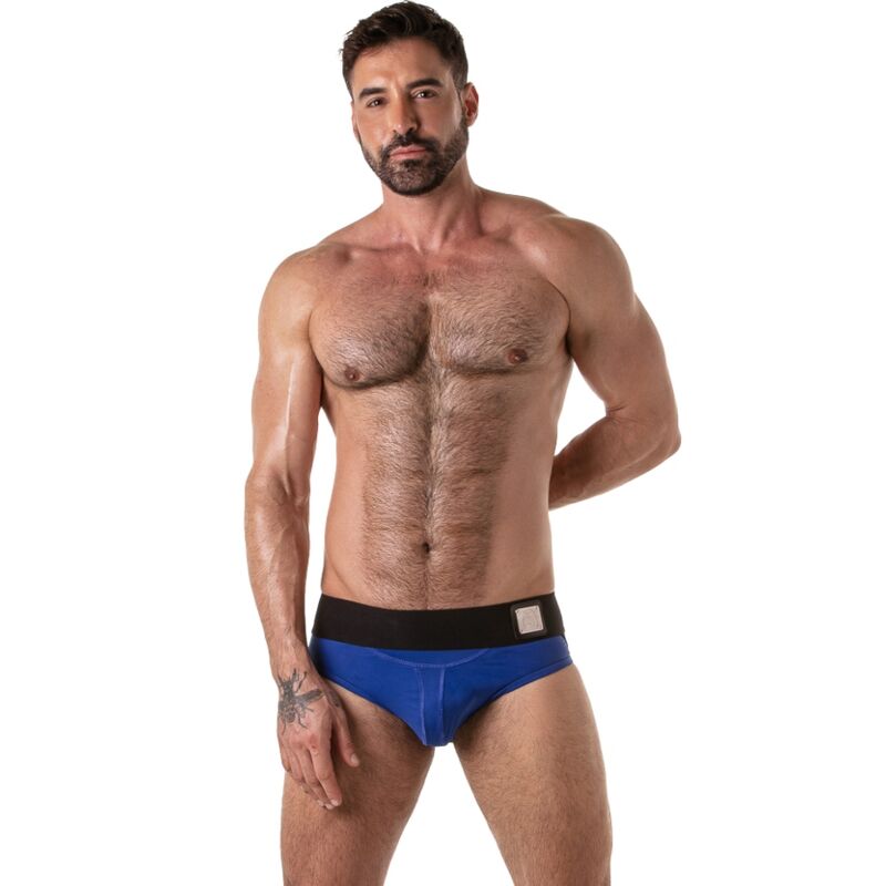 LOCKER GEAR - SLIP DE SPORT À CEINTURE LARGE BLEU S