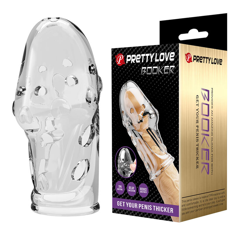 PRETTY LOVE - MANCHON PÉNIS ROCKER - GAGNEZ EN ÉPAISSEUR VOTRE PÉNIS TRANSPARENT