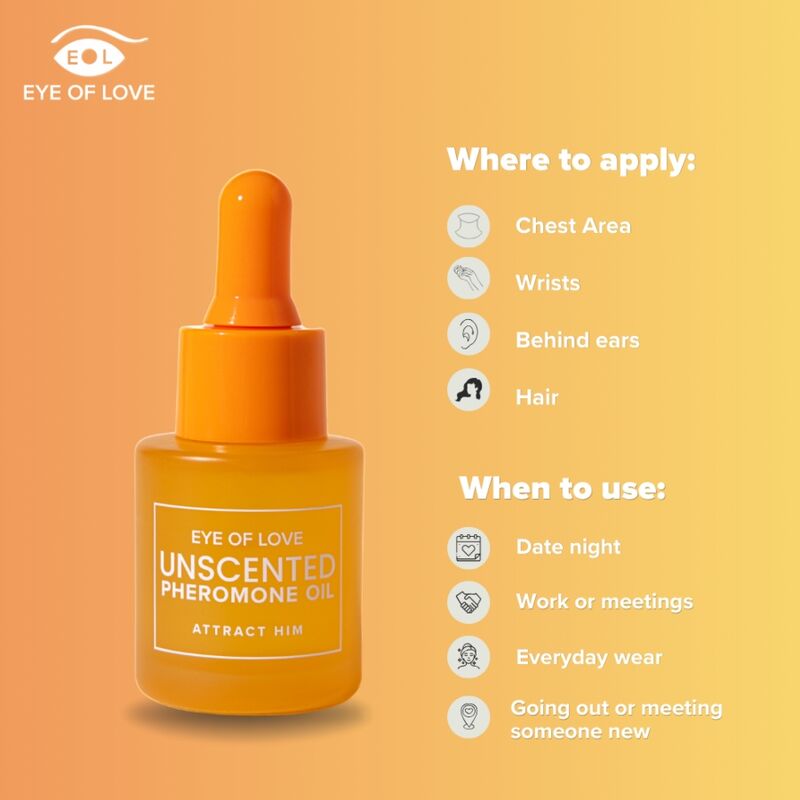 EYE OF LOVE - HUILE PARFUMÉE AUX PHÉROMONES POUR FEMME, SANS PARFUM, 20 ML