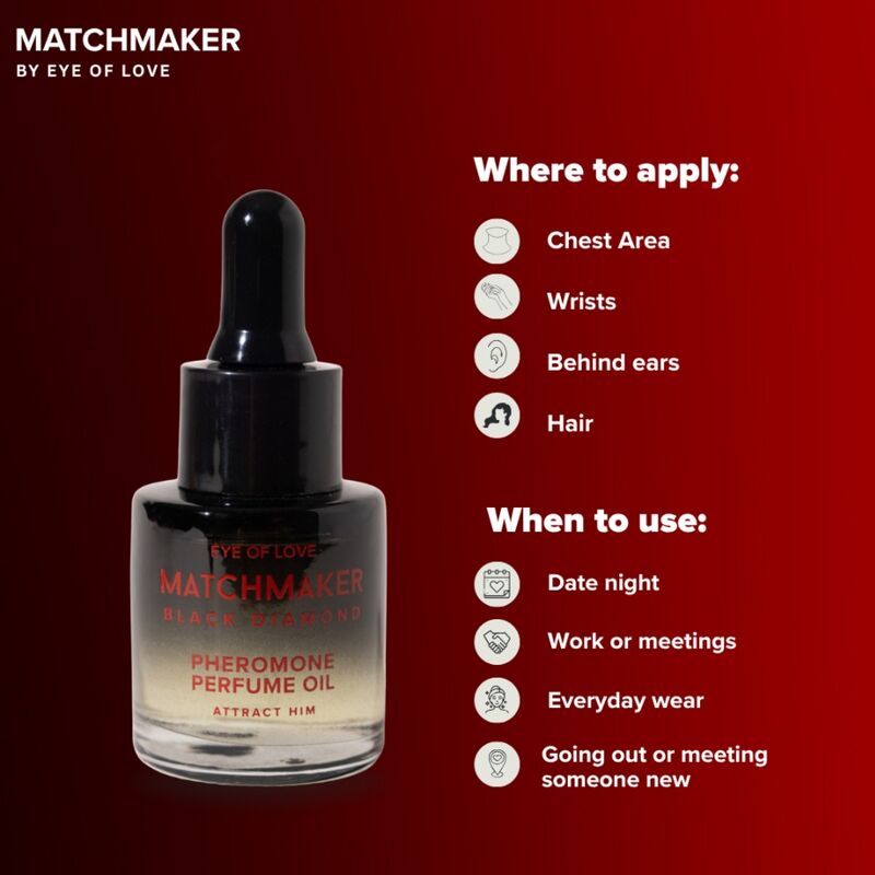 EYE OF LOVE - HUILE DE PARFUM AUX PHÉROMONES DE DIAMANT NOIR MATCHMAKER 20 ML
