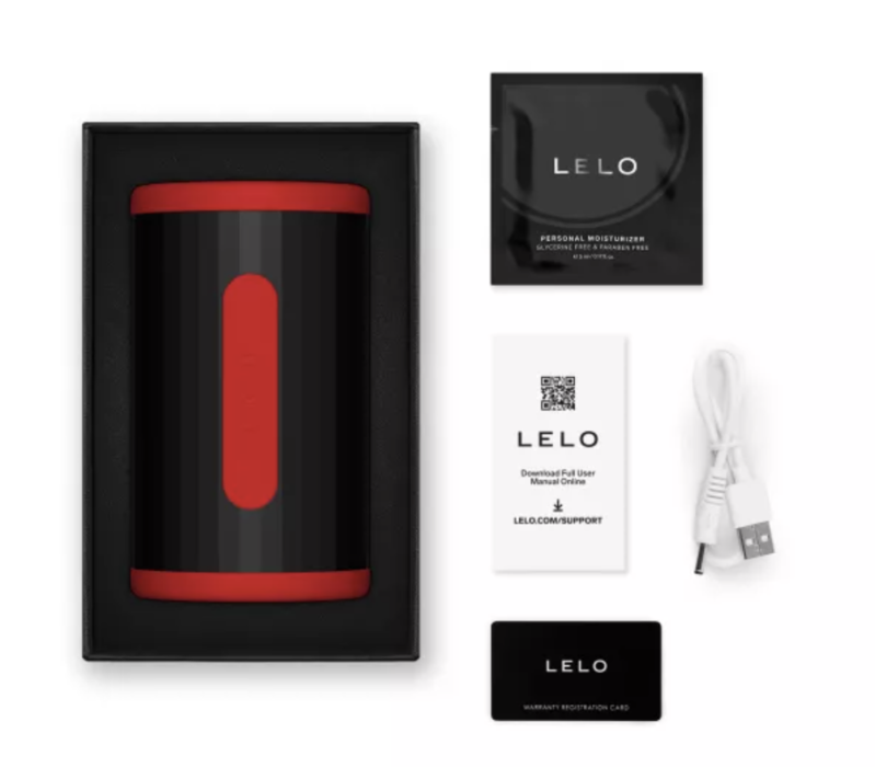 LELO - F2S DOUBLE SONIC STROKER MÂLE AVEC DOUBLE STIMULATION SONIQUE ROUGE