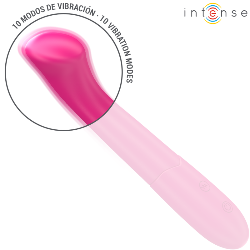 INTENSE - PATY 19 CM FLEXIBLE 10 VIBRATIONS MODÈLE 2 ROSE