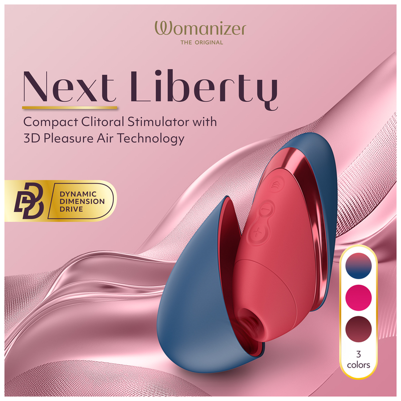 WOMANIZER - NEXT LIBERTY 3D PLEASURE AIR STIMULATEUR CLITORIAL BLEU/ROUGE