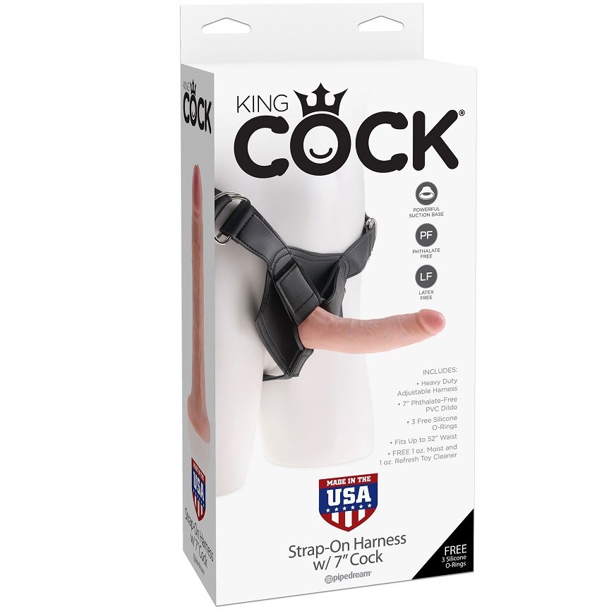 KING COCK - HARNAIS AVEC PÉNIS RÉALISTE 17,8 CM