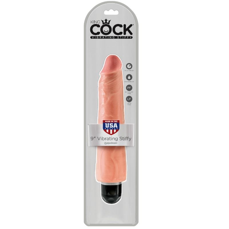 KING COCK - VIBRATEUR RÉALISTE ET RIGIDE 23 CM - NATUREL