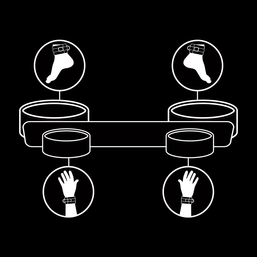 FETISH SUBMISSIVE - BARRE DÉPANDAGE DE BONDAGE AVEC DOUBLURE EN NOPRÈNE