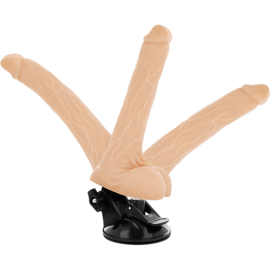 BASECOCK - VIBRADOR REALÍSTICO ARTICULABLE CONTROL REMOTO NATURAL 18.5 CM -O- 4 CM