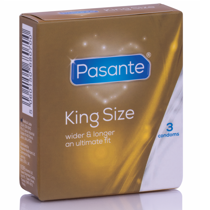 PASANTE – PRÉSERVATIFS KING SIZE 3 UNITÉS