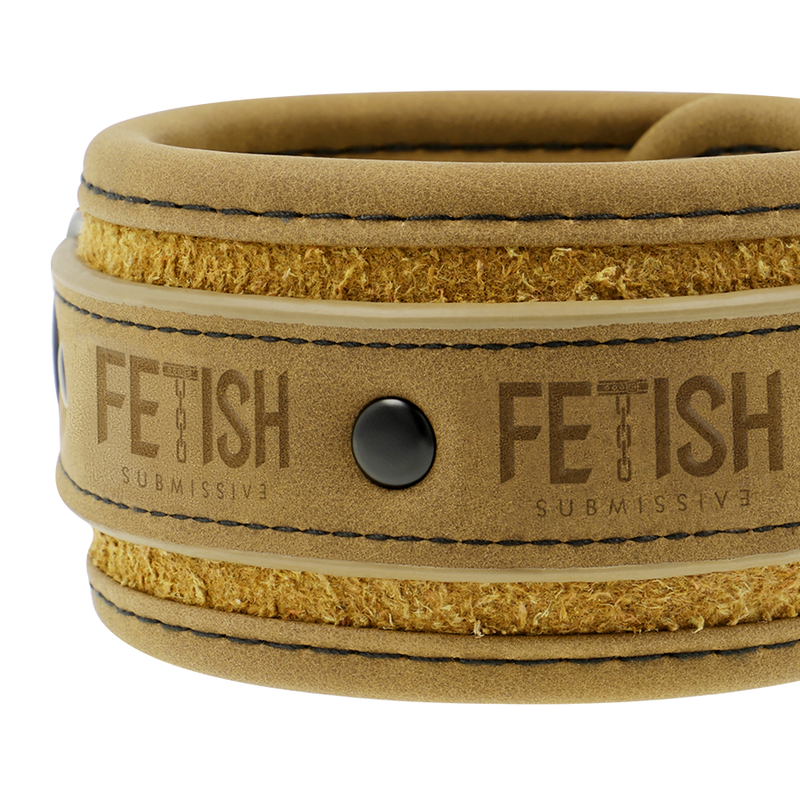 FETISH SUBMISSIVE ORIGEN - MENOTTES DE CHEVILLE EN CUIR VÉGÉTALIEN AVEC DOUBLURE EN NÉOPRÈNE